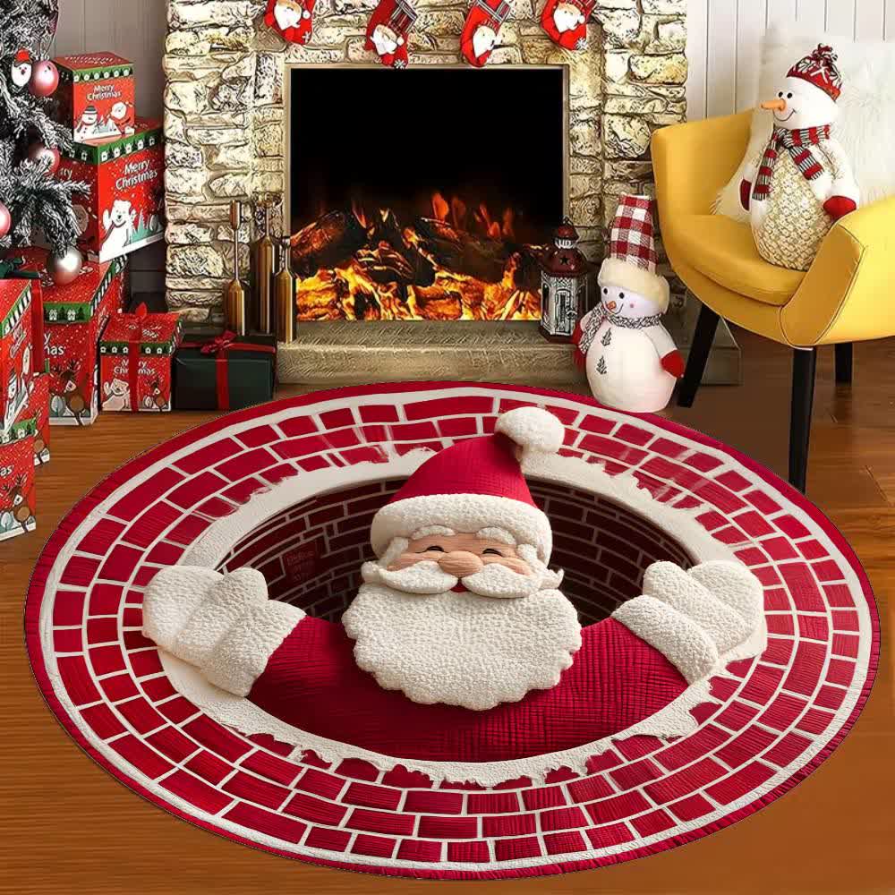 Tapis de Noël avec effet 3D et motif du Père Noël - F - 160 cm - image 5