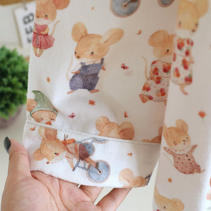 Ensemble de vêtements d'intérieur en coton brossé à motifs d'animaux de dessin animé - image 7