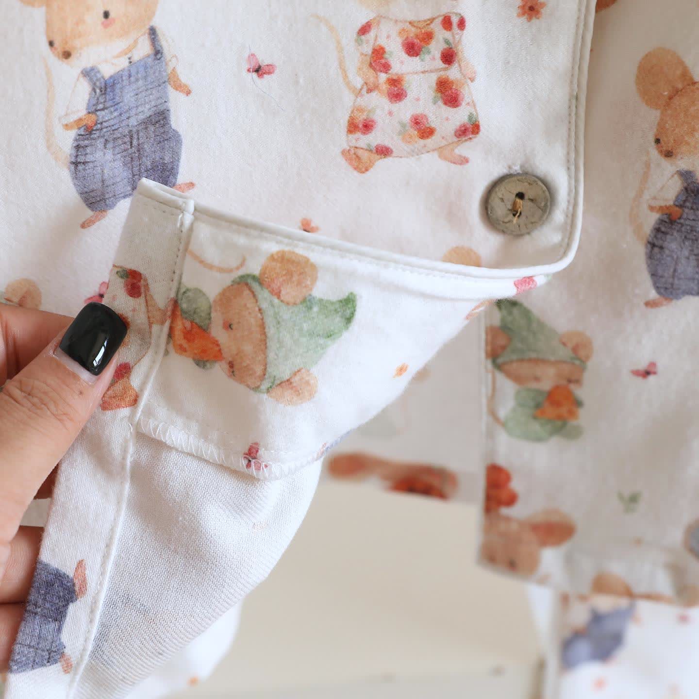 Ensemble de vêtements d'intérieur en coton brossé à motifs d'animaux de dessin animé - image 5