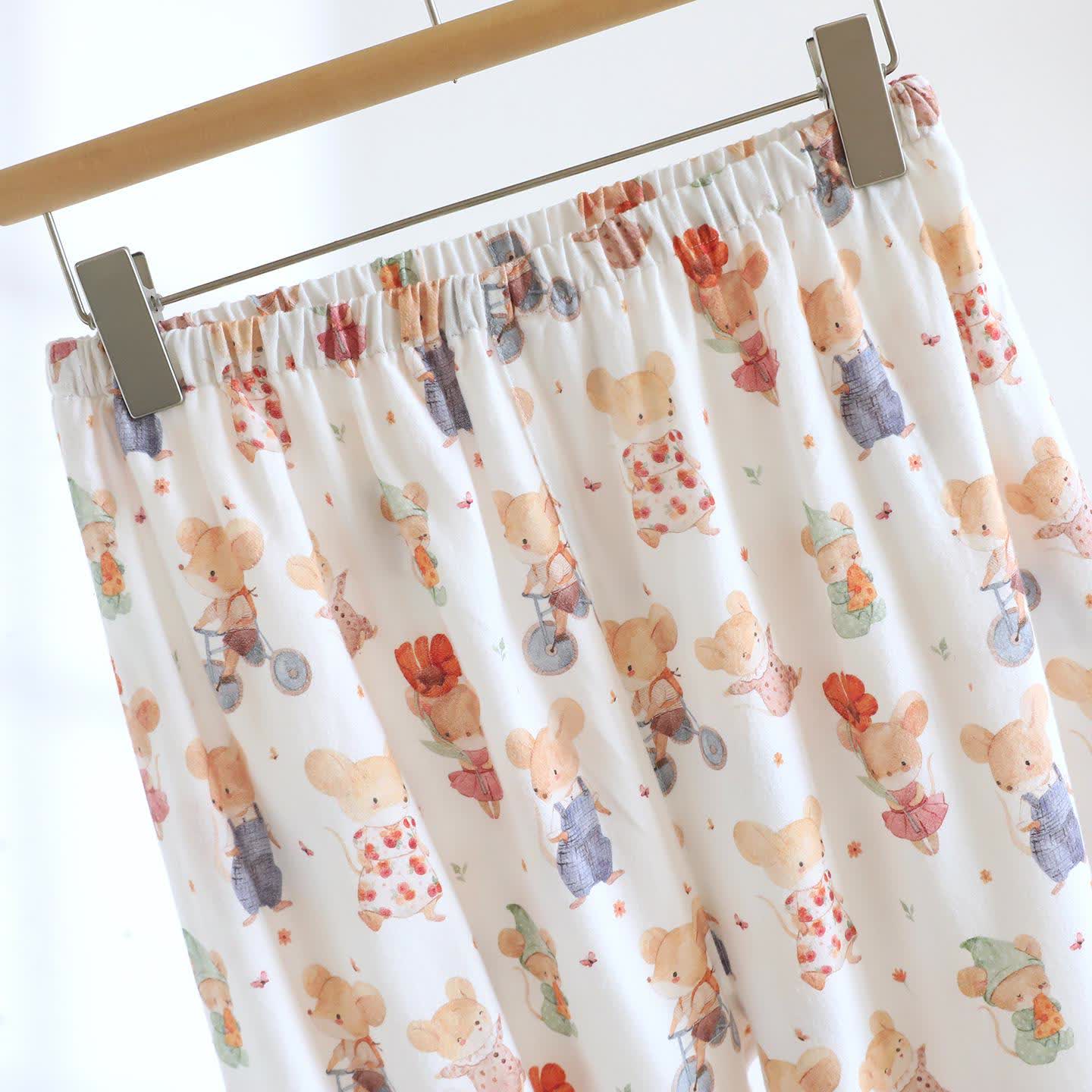 Ensemble de vêtements d'intérieur en coton brossé à motifs d'animaux de dessin animé - image 8