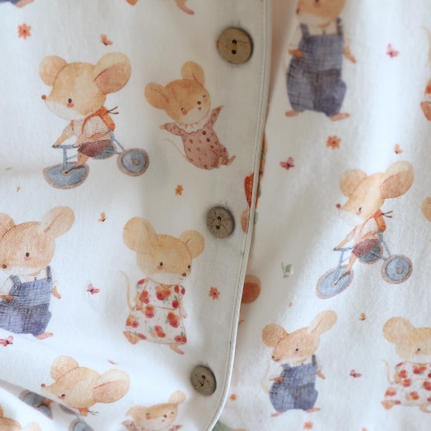 Ensemble de vêtements d'intérieur en coton brossé à motifs d'animaux de dessin animé - image 6