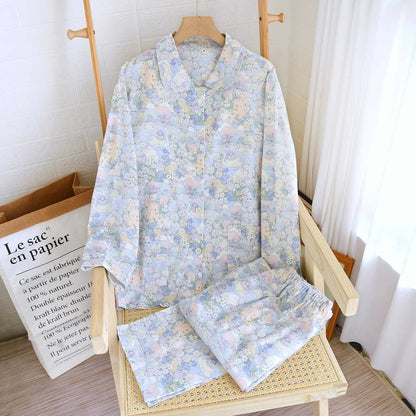 Ensemble de vêtements d'intérieur Swan Garden en coton brossé - Comme sur la photo - XL - image 0