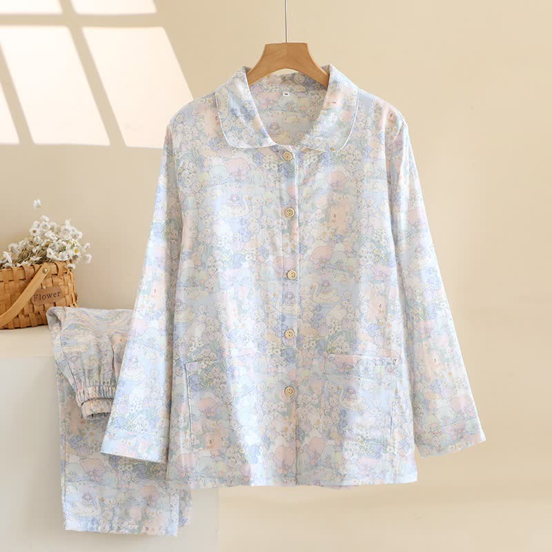 Ensemble de vêtements d'intérieur Swan Garden en coton brossé - image 1