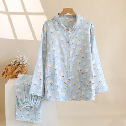 Ensemble de vêtements d'intérieur en coton brossé de Goose - image 1