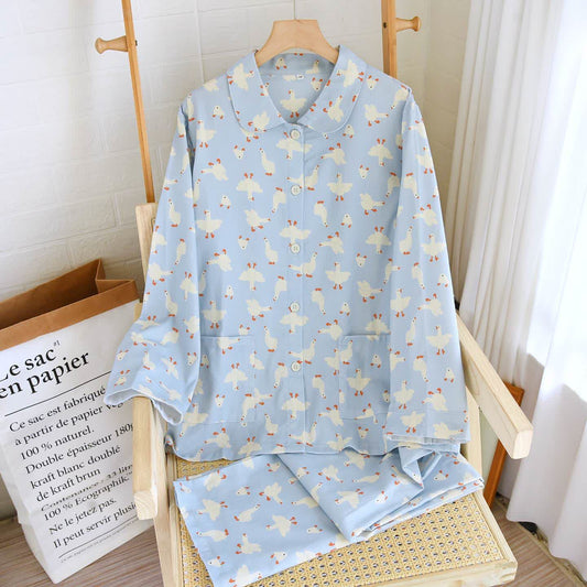 Ensemble de vêtements d'intérieur en coton brossé de Goose - Comme sur la photo - XL - image 0