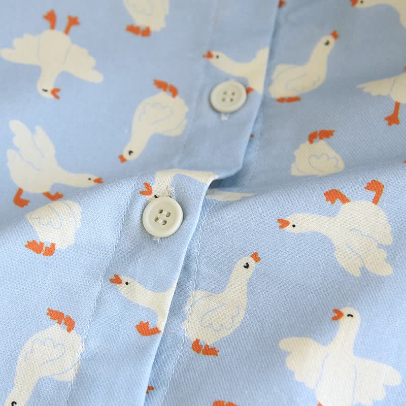 Ensemble de vêtements d'intérieur en coton brossé de Goose - image 4