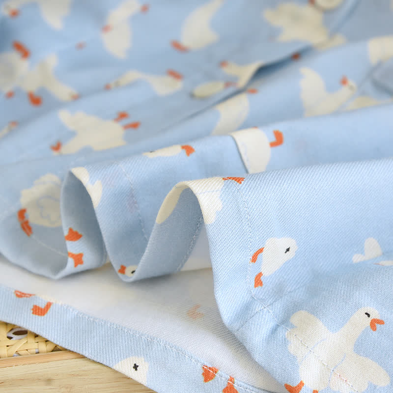 Ensemble de vêtements d'intérieur en coton brossé de Goose - image 7