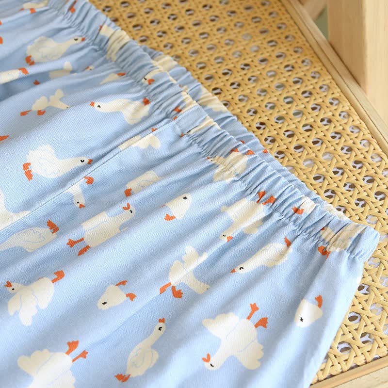 Ensemble de vêtements d'intérieur en coton brossé de Goose - image 8