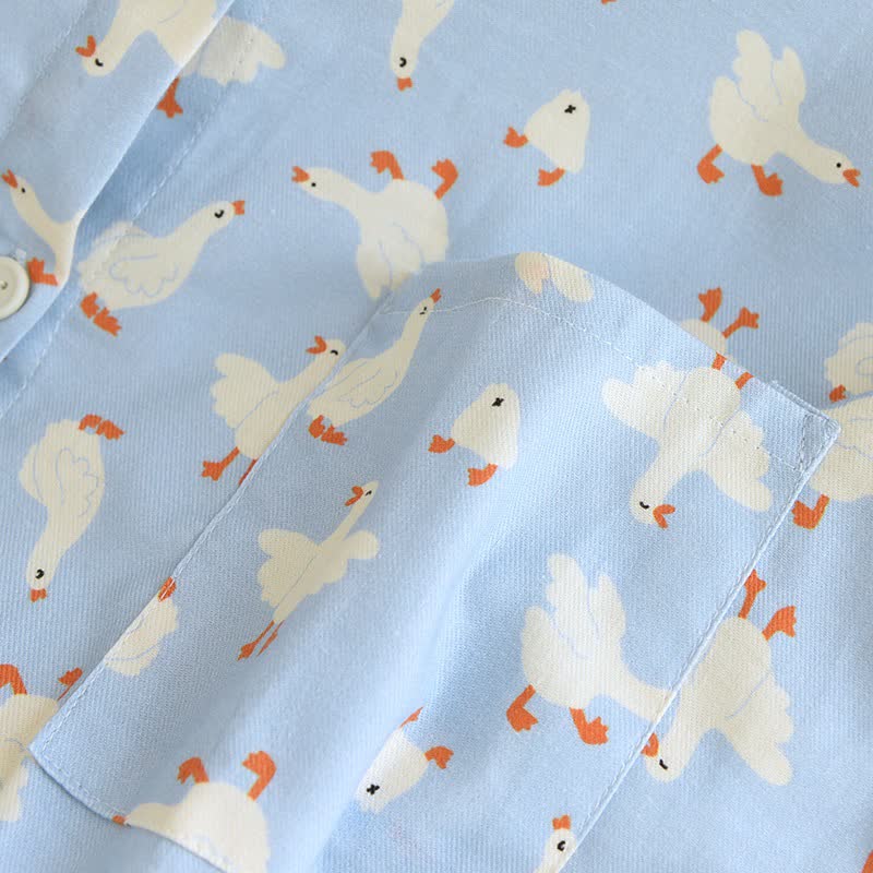 Ensemble de vêtements d'intérieur en coton brossé de Goose - image 5