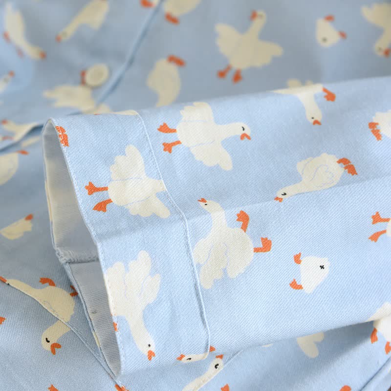 Ensemble de vêtements d'intérieur en coton brossé de Goose - image 6