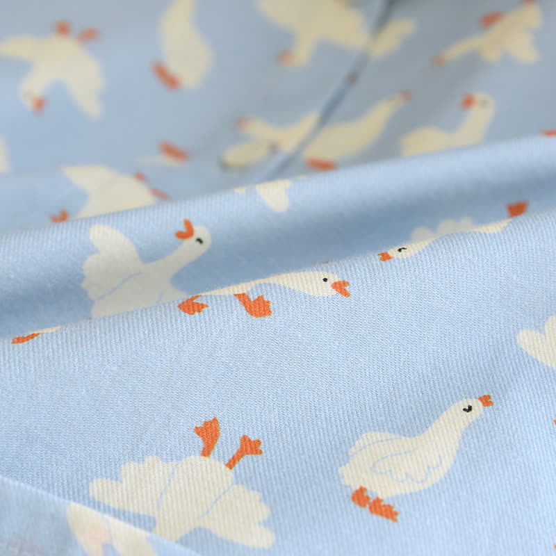 Ensemble de vêtements d'intérieur en coton brossé de Goose - image 11