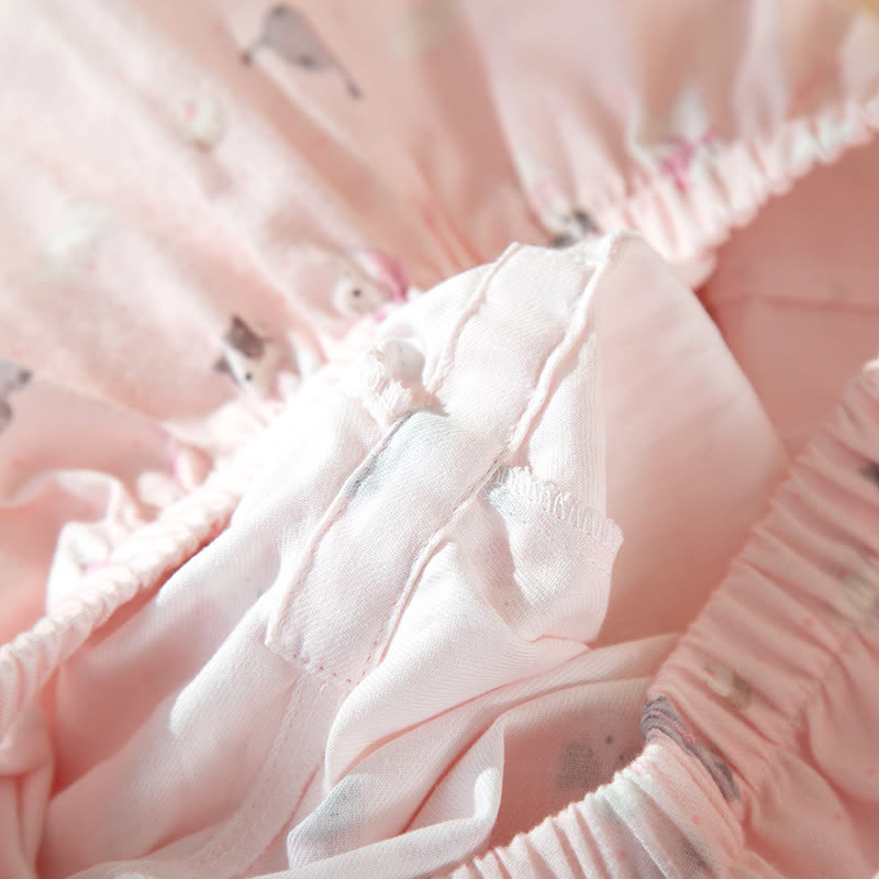 Ensemble de détente adorable en coton brossé à motifs de chiens et de chats - image 9