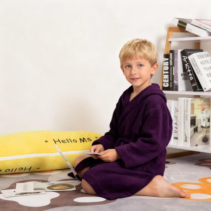 Peignoir en coton pour enfant avec capuche - image 8