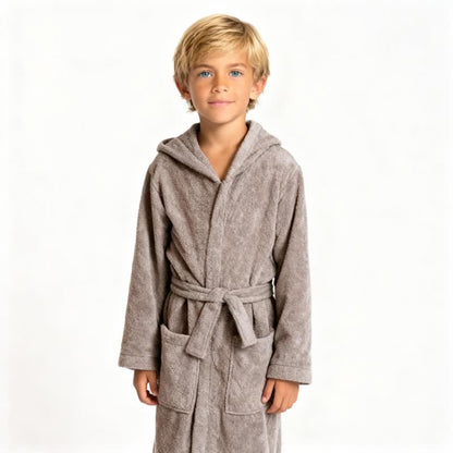 Peignoir en coton pour enfant avec capuche - image 10