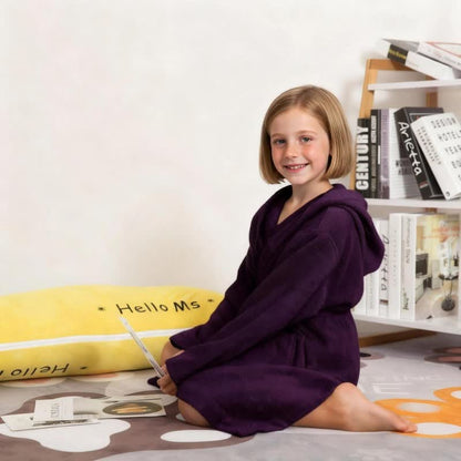 Peignoir en coton pour enfant avec capuche - image 7