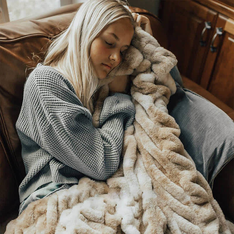 Couverture en fausse fourrure de lapin à motif batik - image 3