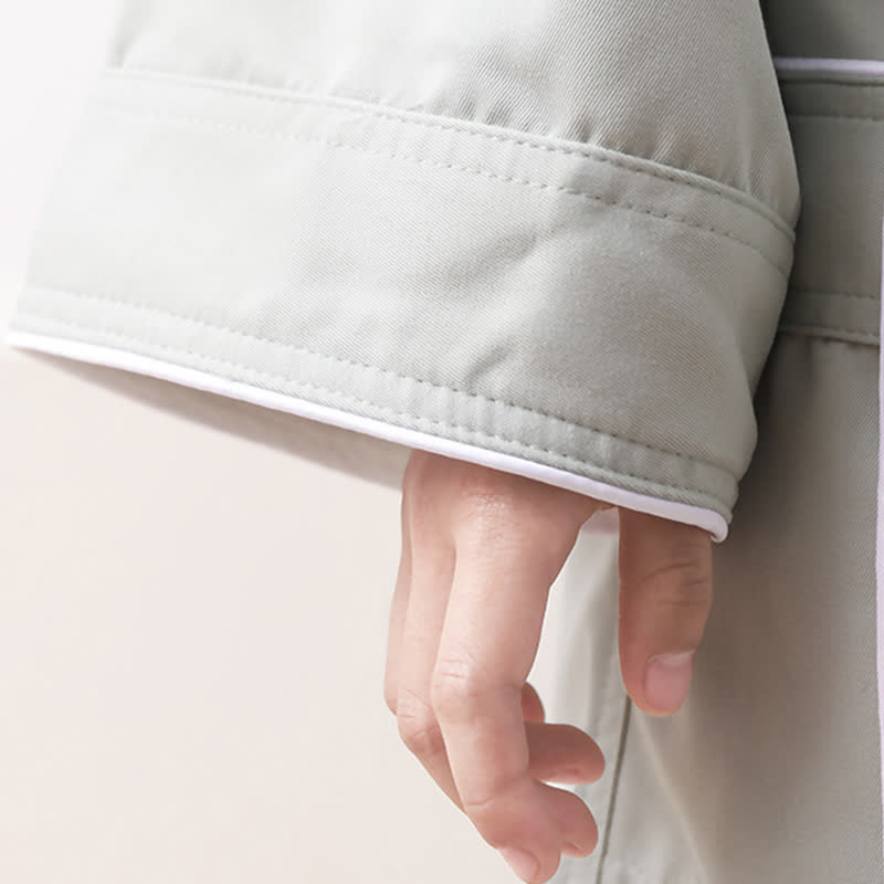 Peignoir enfant minimaliste et uni avec poche - image 9