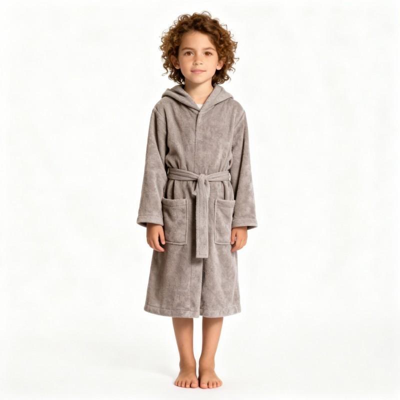 Peignoir en coton pour enfant avec capuche - image 11