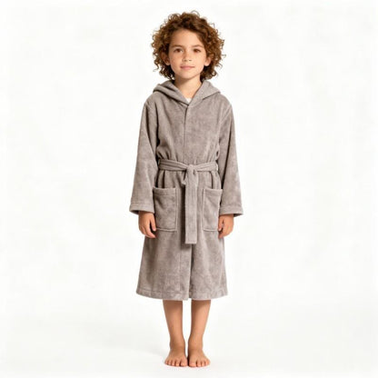 Peignoir en coton pour enfant avec capuche - image 11