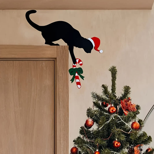 Décoration de cadre de porte avec un chat noir - image 0