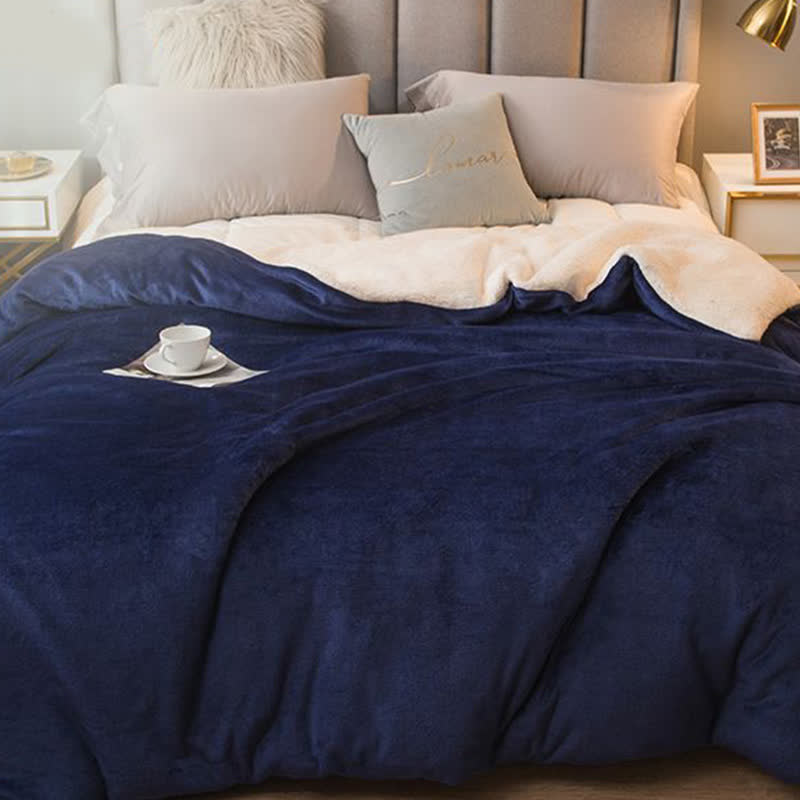 Housse de couette/couverture Sherpa unie - image 18