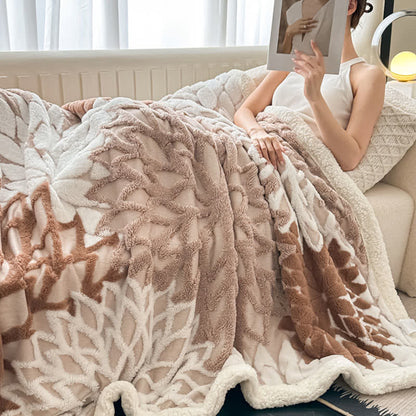 Couverture en sherpa à motif floral - image 6