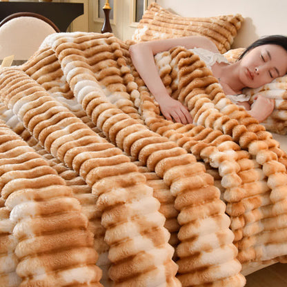 plaid moderne à rayures et chaud - image 19