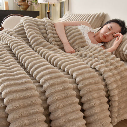 plaid moderne à rayures et chaud - image 9