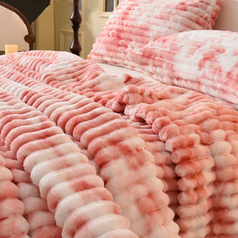 plaid moderne à rayures et chaud - image 3