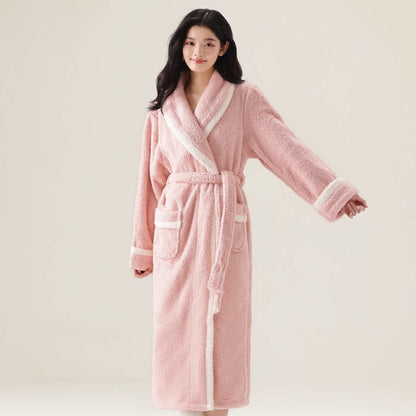 Peignoir unisexe en polaire douce - Rose - XL - image 5