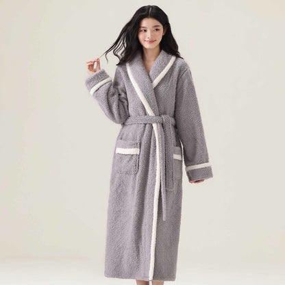 Peignoir unisexe en polaire douce - Gris clair - XL - image 6
