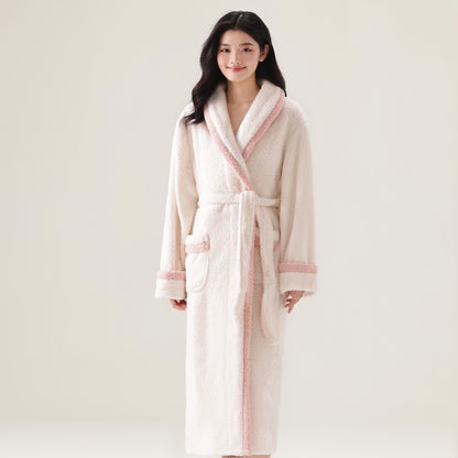 Peignoir unisexe en polaire douce - Blanc - XL - image 4