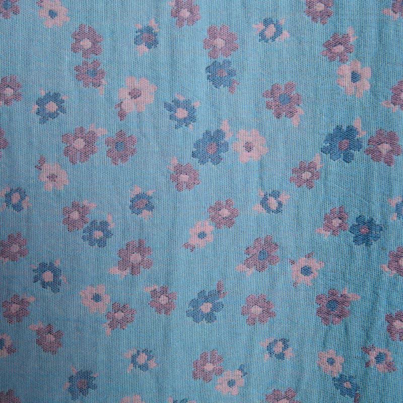 Peignoir rustique en coton de style kimono avec un motif jacquard floral - image 6