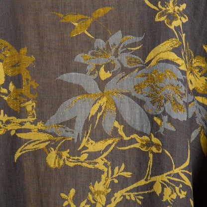 Peignoir kimono vintage en coton à motifs floraux et de feuilles - image 6