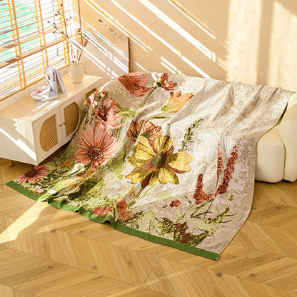 Couette en gaze de coton jacquard à motifs floraux impressionnistes Ownkoti - image 3