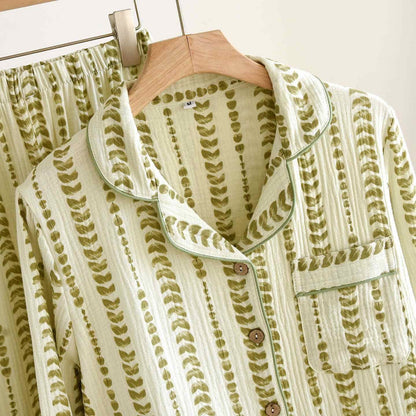 Ensemble de vêtements d'intérieur en coton à rayures - image 3