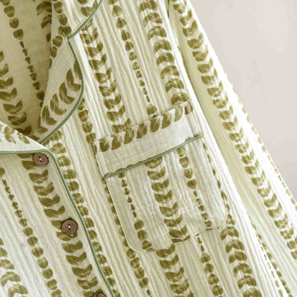Ensemble de vêtements d'intérieur en coton à rayures - image 5