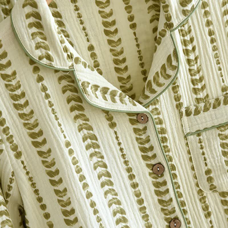 Ensemble de vêtements d'intérieur en coton à rayures - image 4