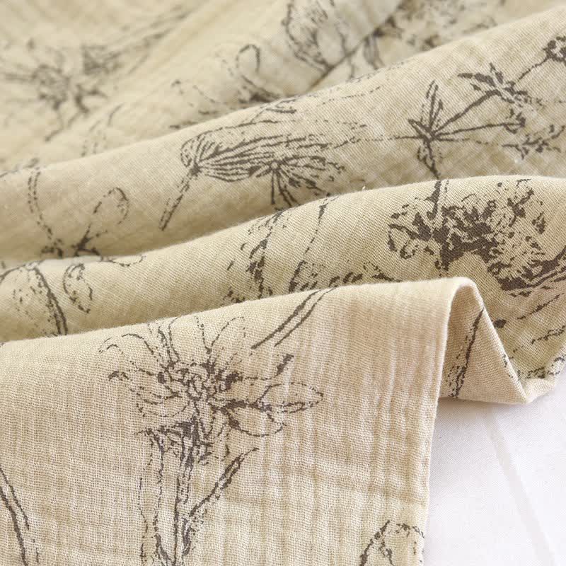 Ensemble de vêtements d'intérieur élégant en coton à motif floral vintage - image 9