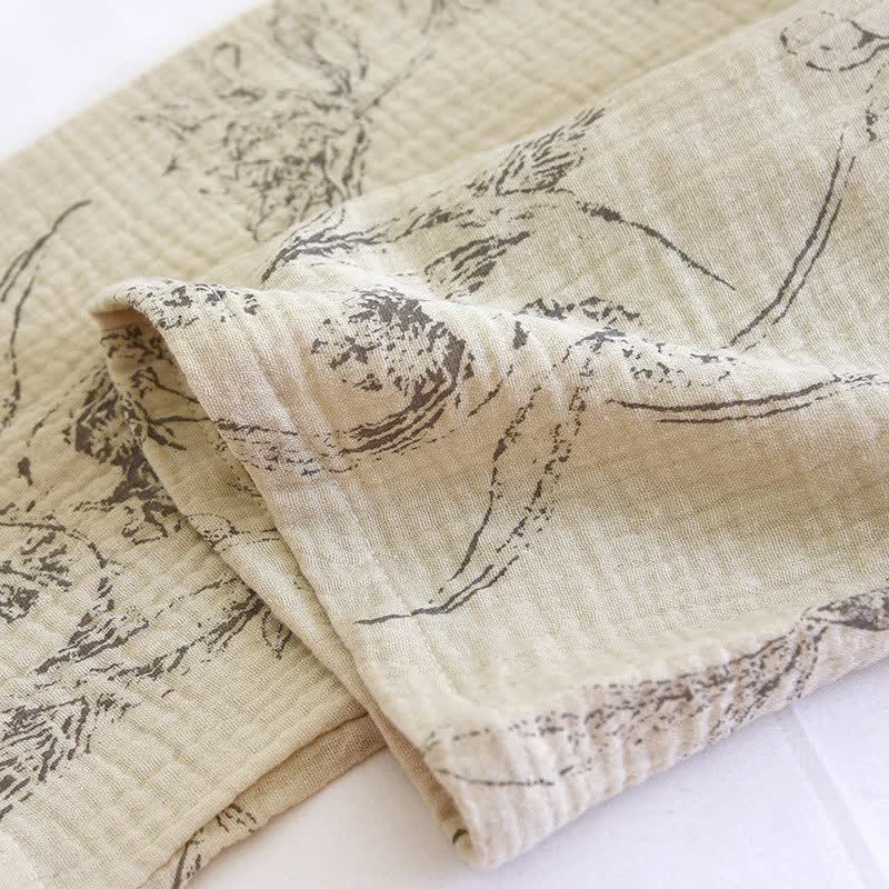 Ensemble de vêtements d'intérieur élégant en coton à motif floral vintage - image 15
