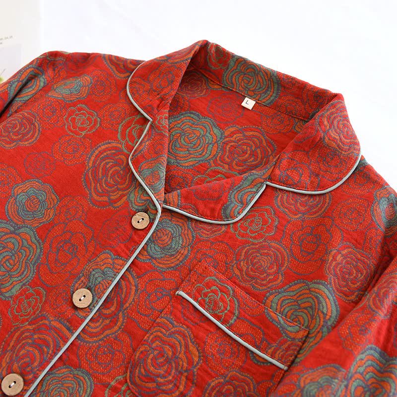 Ensemble de vêtements d'intérieur Camélia en pur coton - image 2