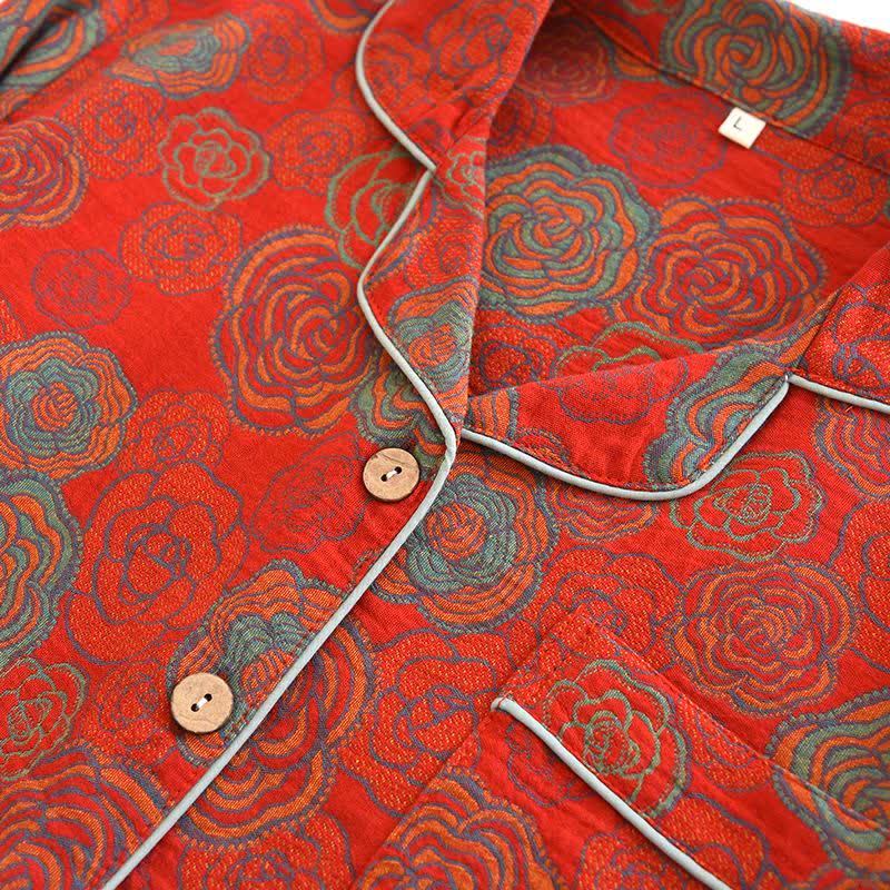 Ensemble de vêtements d'intérieur Camélia en pur coton - image 3