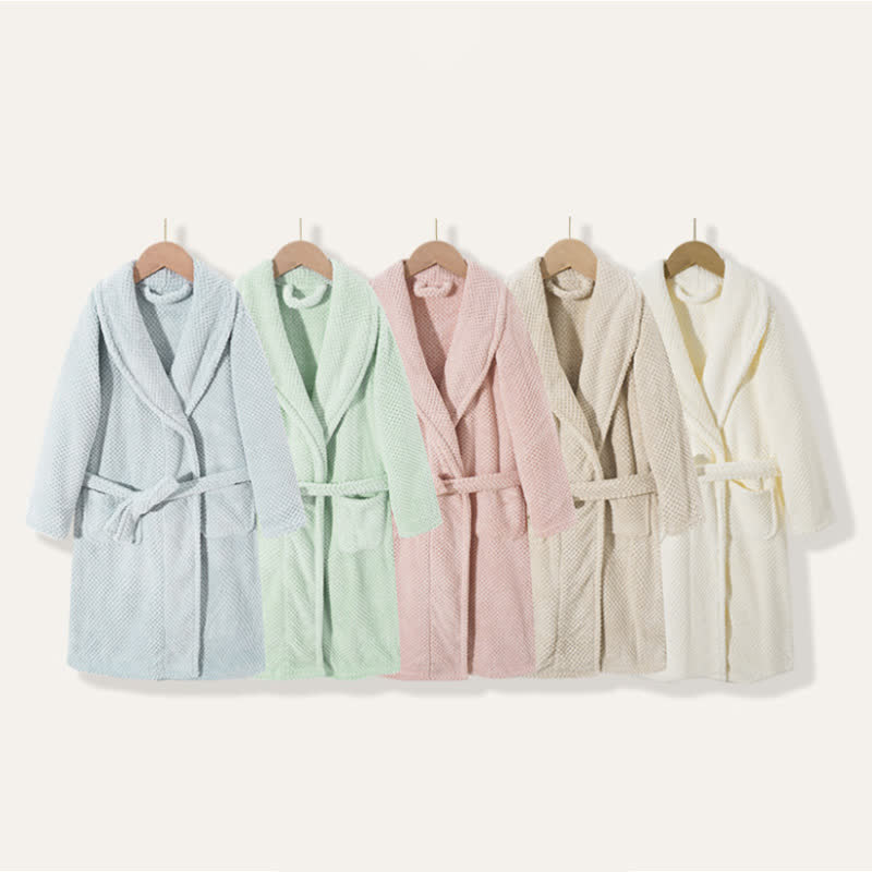 Peignoir simple et chaud pour enfants, en peluche ferme. - image 0
