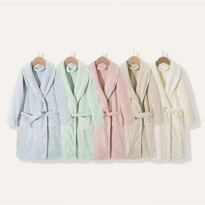 Peignoir simple et chaud pour enfants, en peluche ferme. - image 0