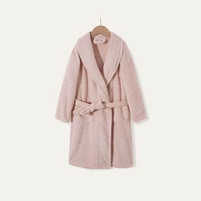 Peignoir simple et chaud pour enfants, en peluche ferme. - Rose - Enfant : 170 cm - image 10