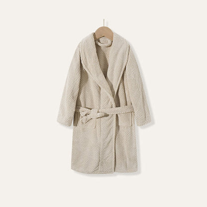 Peignoir simple et chaud pour enfants, en peluche ferme. - Café - Enfant : 160 cm - image 4