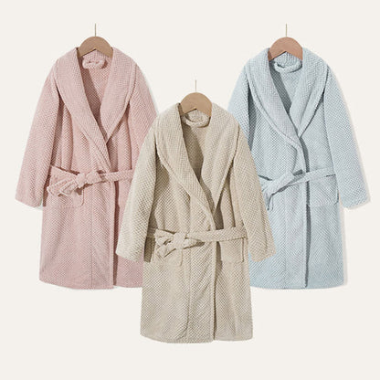 Peignoir simple et chaud pour enfants, en peluche ferme. - image 1