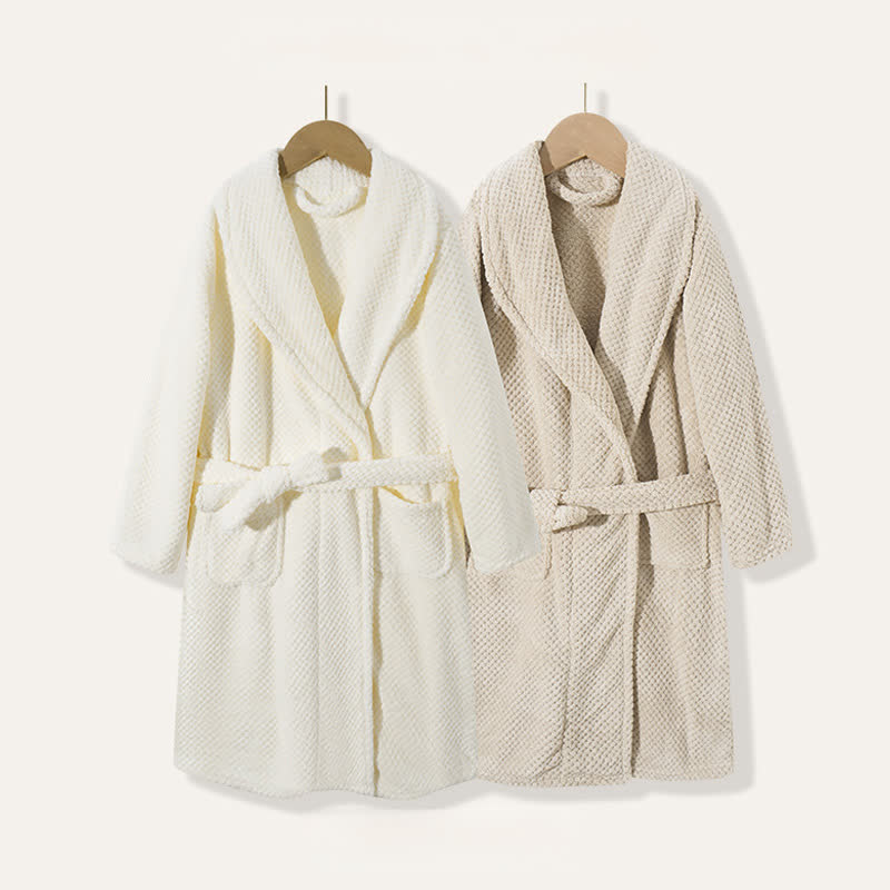 Peignoir simple et chaud pour enfants, en peluche ferme. - image 2