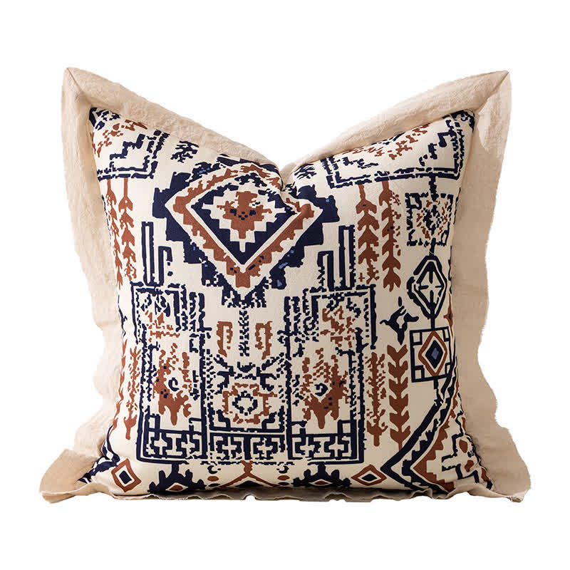 Taie d'oreiller vintage à ourlet relevé - B - 45 cm x 45 cm - image 8