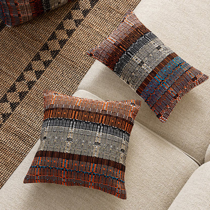 Housse de coussin faite à la main en fil de coton tissé - image 2